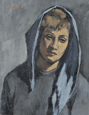 Tête à l'écharpe