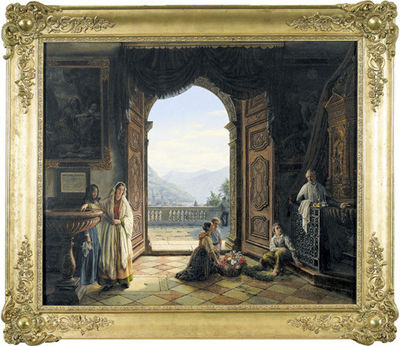Im Atrium der Kathedrale von Lugano