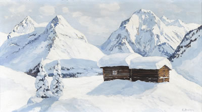 Winterliche Gebirgspartie