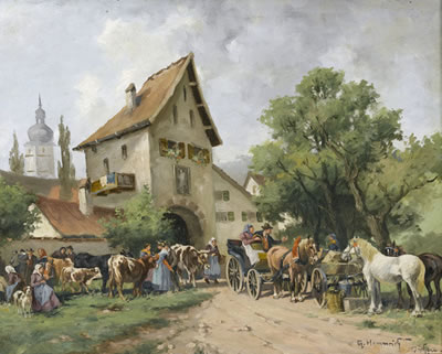Sample artwork by Georg Hemmrich (1874 - 1939), known for painting - View similar artists and auction records