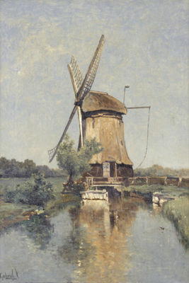 Windmühle bei einem Kanal by Paul Joseph Constantin Gabriel - Auction record, sale price, and art valuation. Compare with similar artists and explore comparable artworks.