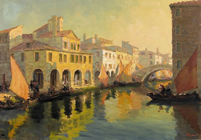 Venezianischer Kanal by Luigi Pagan - Auction record, sale price, and art valuation. Compare with similar artists and explore comparable artworks.