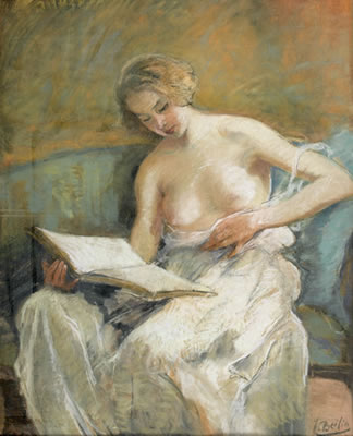 Liegender Halbakt mit aufgeschlagenem Buch by Joseph Beilin - Auction record, sale price, and art valuation. Compare with similar artists and explore comparable artworks.