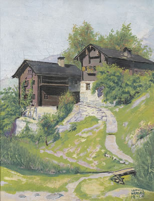 Zwei Walliser Bauernhäuser