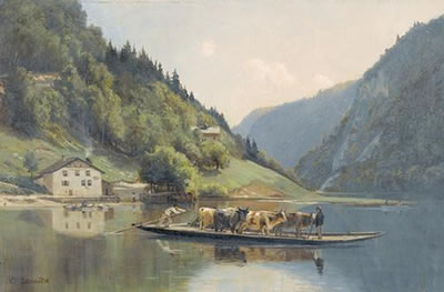Die Viehfähre in den Alpen by Nathanael Lemaitre - Auction record, sale price, and art valuation. Compare with similar artists and explore comparable artworks.
