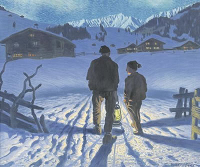 Nächtliche Heimkehr by Waldemar Theophil Fink - Auction record, sale price, and art valuation. Compare with similar artists and explore comparable artworks.