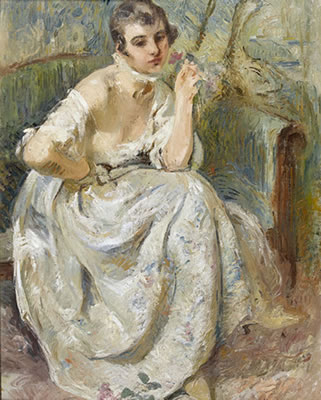 Sitzende Dame mit einer Blume in der Hand by Otto Vautier - Auction record, sale price, and art valuation. Compare with similar artists and explore comparable artworks.