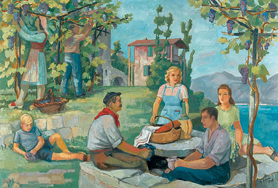 Picknick in der Pergola.