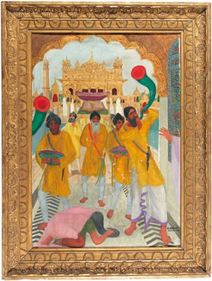 Der goldene Tempel von Amritsar by Marcel Amiguet - Auction record, sale price, and art valuation. Compare with similar artists and explore comparable artworks.