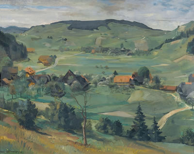 Emmentaler Landschaft im Frühling.