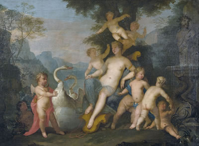 Venus mit Schwänen und Amoretten