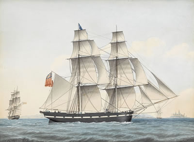 Brig Wave of Newcastle Captain John Clark by Jacob Petersen - Auction record, sale price, and art valuation. Compare with similar artists and explore comparable artworks.