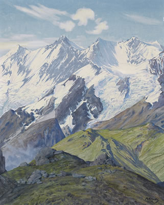 Die Mischabelgruppe vom Fletschhorn aus.