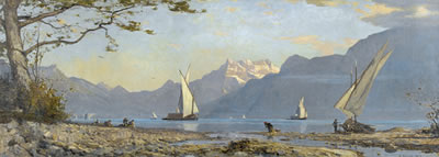 Le Léman depuis les environs de Vevey