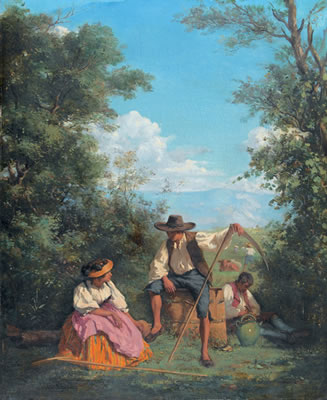 Idyllische Heuernte beim Salève