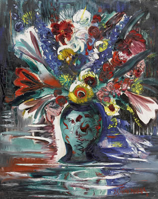 Expressives Blumenstillleben.