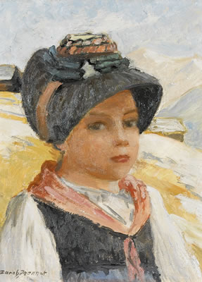 Bildnis eines Walliser Mädchens vor Bergkulisse by Sarah Jeannot - Auction record, sale price, and art valuation. Compare with similar artists and explore comparable artworks.