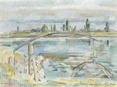Flusspartie mit Fischernetz