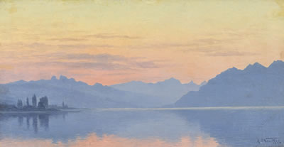 Coucher de soleil sur le Léman