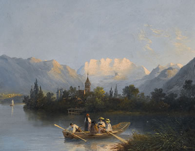 Scherzligen mit der Blümlisalp. by Ferdinand Sommer - Auction record, sale price, and art valuation. Compare with similar artists and explore comparable artworks.
