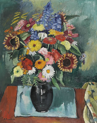 Stillleben mit Blumen in dunkler Vase by Fernand Riard - Auction record, sale price, and art valuation. Compare with similar artists and explore comparable artworks.