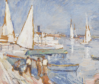 Hafen am Neuenburgersee mit Segelbooten by Max Robert Theynet - Auction record, sale price, and art valuation. Compare with similar artists and explore comparable artworks.