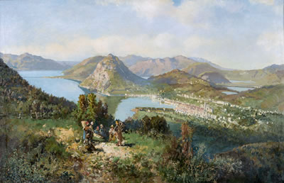 Monte Brè mit Lugano.
