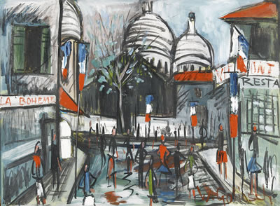 Auf dem Montmartre in Paris.