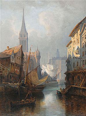 Sample artwork by Louis Mennet (1829 - 1875), known for painting - View similar artists and auction records