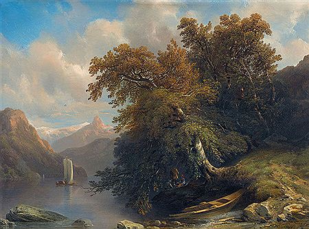 Uferpartie am Urnersee mit Segelboot. by Jacques Dunant - Auction record, sale price, and art valuation. Compare with similar artists and explore comparable artworks.