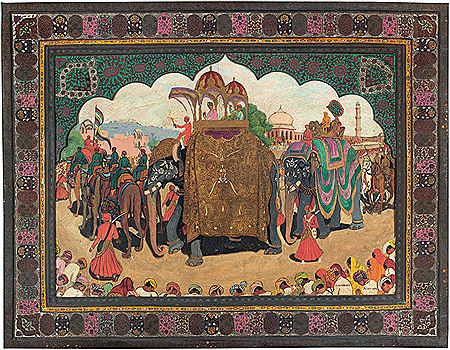 Festumzug mit dem Maharaja von Jaipur.