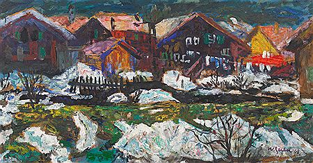 Ausblick aus dem Atelier des Künstlers in Zweisimmen. by Karl Gerber - Auction record, sale price, and art valuation. Compare with similar artists and explore comparable artworks.
