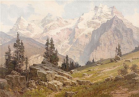Eiger, Mönch und Jungfrau" by Ernst Carl Walter Retzlaff - Auction record, sale price, and art valuation. Compare with similar artists and explore comparable artworks.