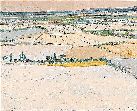 Winterliche Feldlandschaft.