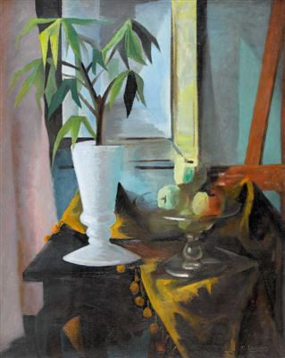 "Nature morte aux plantes et aux fruits".