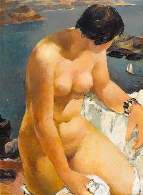 La baigneuse. by Nanette Genoud - Auction record, sale price, and art valuation. Compare with similar artists and explore comparable artworks.