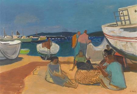 "Pêcheurs de Palamos (Espagne)".