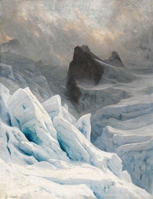 "Jonction des Glaciers des Bossons et du Taconnaz au dessous des Grands Mulets