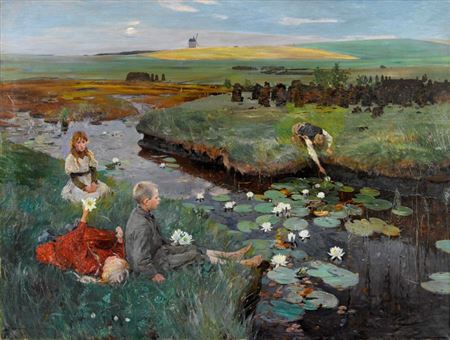 "Bei den Wasserrosen im Moor".