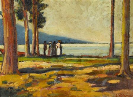 Lac de Neuchâtel. by Gabriel Edouard Haberjahn - Auction record, sale price, and art valuation. Compare with similar artists and explore comparable artworks.