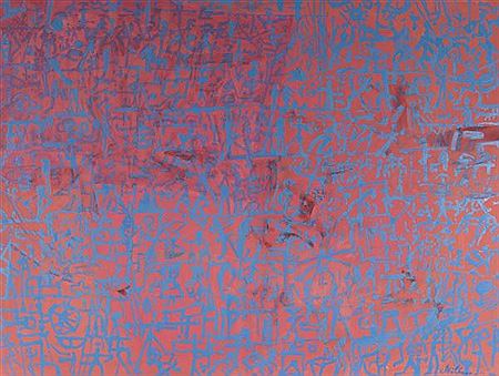 Rotblaue Komposition.