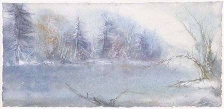 Winterliche Flusslandschaft.