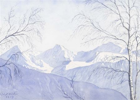 Eiger, Mönch und Jungfrau in der Wintersonne.