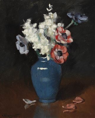Stillleben mit Anemonen.