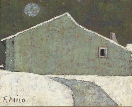 Sample artwork by Frank Milo (1921 - 1991), known for added birth and country box 9-16-09 - View similar artists and auction records