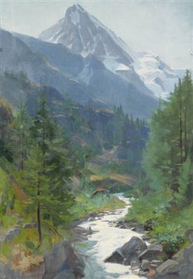 Sommerlicher Gebirgsbach. by Marie Rolle - Auction record, sale price, and art valuation. Compare with similar artists and explore comparable artworks.