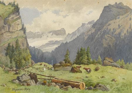 Sommerliche Alp mit Kühen. by Carl Karl Christian Wymann-Mory - Auction record, sale price, and art valuation. Compare with similar artists and explore comparable artworks.