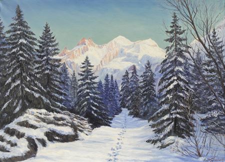 Winterliche Berglandschaft. by Adolf Wyttenbach-Brand - Auction record, sale price, and art valuation. Compare with similar artists and explore comparable artworks.