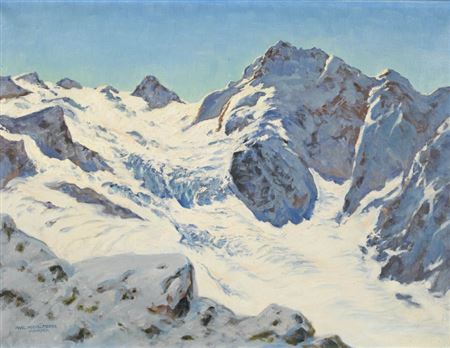 Blick auf Pointe de Zinal und Dent Blanche.