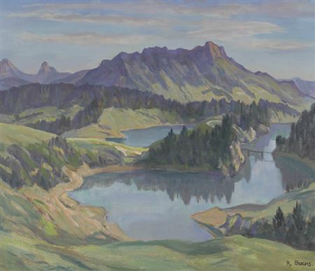 "Le Lac Mont-Salvens et Dent de Broc".